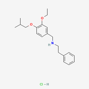 molecular formula C21H30ClNO2 B4226035 N-(3-ethoxy-4-isobutoxybenzyl)-2-phenylethanamine hydrochloride 