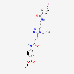 ethyl 4-({[(4-allyl-5-{2-[(4-fluorobenzoyl)amino]ethyl}-4H-1,2,4-triazol-3-yl)thio]acetyl}amino)benzoate