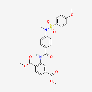 molecular formula C25H24N2O8S B4226043 dimethyl 2-({4-[[(4-methoxyphenyl)sulfonyl](methyl)amino]benzoyl}amino)terephthalate 