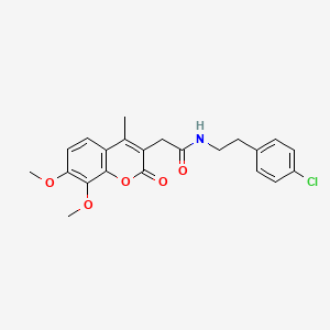 N-[2-(4-chlorophenyl)ethyl]-2-(7,8-dimethoxy-4-methyl-2-oxo-2H-chromen-3-yl)acetamide