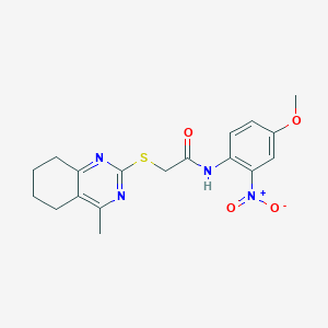 N-(4-methoxy-2-nitrophenyl)-2-[(4-methyl-5,6,7,8-tetrahydro-2-quinazolinyl)thio]acetamide