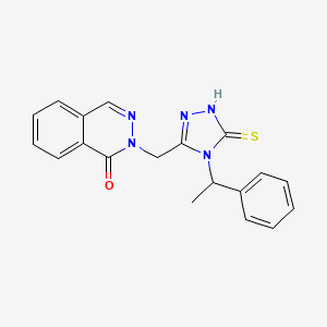 2-{[5-mercapto-4-(1-phenylethyl)-4H-1,2,4-triazol-3-yl]methyl}-1(2H)-phthalazinone