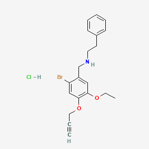 molecular formula C20H23BrClNO2 B4226084 N-[2-bromo-5-ethoxy-4-(2-propyn-1-yloxy)benzyl]-2-phenylethanamine hydrochloride 