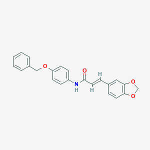 molecular formula C23H19NO4 B422613 3-(1,3-benzodioxol-5-yl)-N-[4-(benzyloxy)phenyl]acrylamide 