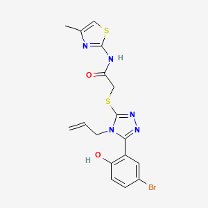 2-{[4-allyl-5-(5-bromo-2-hydroxyphenyl)-4H-1,2,4-triazol-3-yl]thio}-N-(4-methyl-1,3-thiazol-2-yl)acetamide