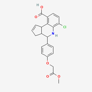 6-chloro-4-[4-(2-methoxy-2-oxoethoxy)phenyl]-3a,4,5,9b-tetrahydro-3H-cyclopenta[c]quinoline-9-carboxylic acid