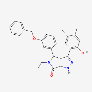 4-[3-(benzyloxy)phenyl]-3-(2-hydroxy-4,5-dimethylphenyl)-5-propyl-4,5-dihydropyrrolo[3,4-c]pyrazol-6(1H)-one