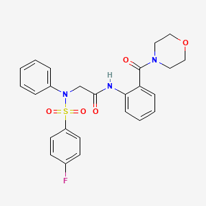 N~2~-[(4-fluorophenyl)sulfonyl]-N~1~-[2-(4-morpholinylcarbonyl)phenyl]-N~2~-phenylglycinamide