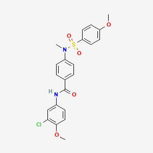 N-(3-chloro-4-methoxyphenyl)-4-[[(4-methoxyphenyl)sulfonyl](methyl)amino]benzamide