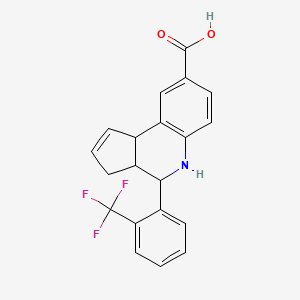 molecular formula C20H16F3NO2 B4226204 4-[2-(trifluoromethyl)phenyl]-3a,4,5,9b-tetrahydro-3H-cyclopenta[c]quinoline-8-carboxylic acid 