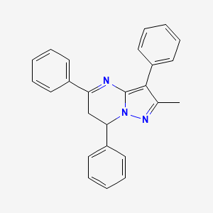 molecular formula C25H21N3 B4226213 2-methyl-3,5,7-triphenyl-6,7-dihydropyrazolo[1,5-a]pyrimidine 