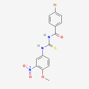 4-bromo-N-{[(4-methoxy-3-nitrophenyl)amino]carbonothioyl}benzamide