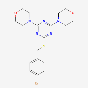 2-[(4-bromobenzyl)thio]-4,6-di-4-morpholinyl-1,3,5-triazine