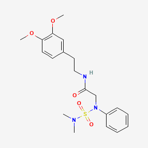 molecular formula C20H27N3O5S B4226255 N~1~-[2-(3,4-dimethoxyphenyl)ethyl]-N~2~-[(dimethylamino)sulfonyl]-N~2~-phenylglycinamide 