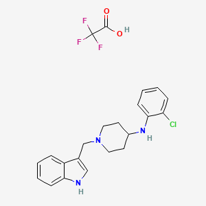 molecular formula C22H23ClF3N3O2 B4226256 N-(2-chlorophenyl)-1-(1H-indol-3-ylmethyl)-4-piperidinamine trifluoroacetate 