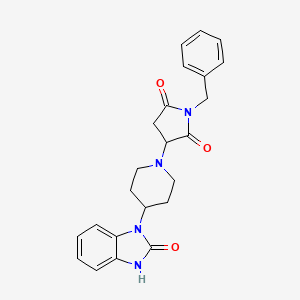 1-benzyl-3-[4-(2-oxo-2,3-dihydro-1H-benzimidazol-1-yl)-1-piperidinyl]-2,5-pyrrolidinedione