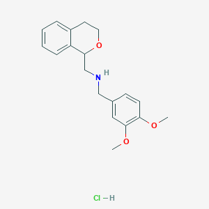 molecular formula C19H24ClNO3 B4226278 (3,4-dihydro-1H-isochromen-1-ylmethyl)(3,4-dimethoxybenzyl)amine 