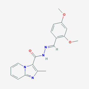 molecular formula C18H18N4O3 B422628 N'-(2,4-dimethoxybenzylidene)-2-methylimidazo[1,2-a]pyridine-3-carbohydrazide 