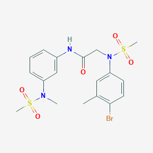 N~2~-(4-bromo-3-methylphenyl)-N~1~-{3-[methyl(methylsulfonyl)amino]phenyl}-N~2~-(methylsulfonyl)glycinamide