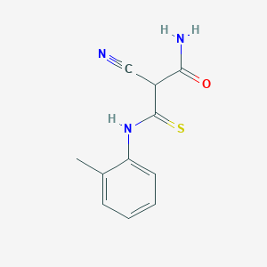 2-cyano-3-[(2-methylphenyl)amino]-3-thioxopropanamide