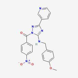 N-(4-methoxybenzyl)-1-(4-nitrobenzoyl)-3-(3-pyridinyl)-1H-1,2,4-triazol-5-amine