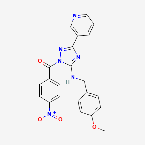 molecular formula C22H18N6O4 B4226320 N-(4-methoxybenzyl)-1-(4-nitrobenzoyl)-3-(3-pyridinyl)-1H-1,2,4-triazol-5-amine 