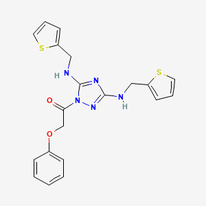 molecular formula C20H19N5O2S2 B4226328 1-(phenoxyacetyl)-N,N'-bis(2-thienylmethyl)-1H-1,2,4-triazole-3,5-diamine 