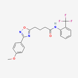 4-[3-(4-methoxyphenyl)-1,2,4-oxadiazol-5-yl]-N-[2-(trifluoromethyl)phenyl]butanamide