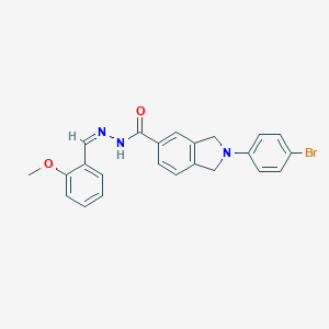 molecular formula C23H20BrN3O2 B422635 2-(4-bromophenyl)-N'-(2-methoxybenzylidene)-5-isoindolinecarbohydrazide 