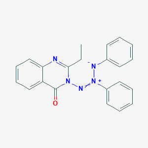 molecular formula C22H19N5O B422636 [(2-Ethyl-4-oxoquinazolin-3-yl)imino-phenylazaniumyl]-phenylazanide 