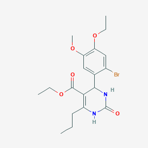 ethyl 4-(2-bromo-4-ethoxy-5-methoxyphenyl)-2-oxo-6-propyl-1,2,3,4-tetrahydro-5-pyrimidinecarboxylate