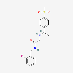 N-(2-fluorobenzyl)-2-({1-[4-(methylsulfonyl)phenyl]ethyl}amino)acetamide