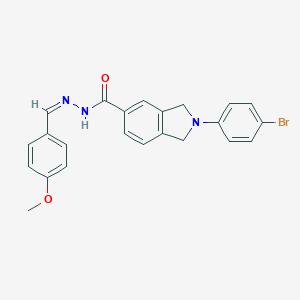 molecular formula C23H20BrN3O2 B422638 2-(4-bromophenyl)-N'-(4-methoxybenzylidene)-5-isoindolinecarbohydrazide 