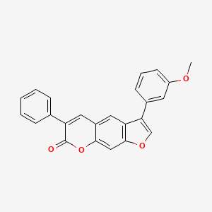 molecular formula C24H16O4 B4226398 3-(3-methoxyphenyl)-6-phenyl-7H-furo[3,2-g]chromen-7-one 