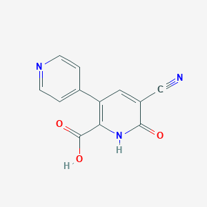 molecular formula C12H7N3O3 B042264 5-Cyano-1,6-dihydro-6-oxo-[3,4'-bipyridine]-2-carboxylic Acid CAS No. 98293-81-3