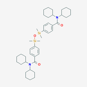 molecular formula C42H64N2O3Si2 B422640 N,N-dicyclohexyl-4-(3-{4-[(dicyclohexylamino)carbonyl]phenyl}-1,1,3,3-tetramethyldisiloxanyl)benzamide 