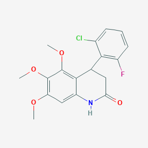 molecular formula C18H17ClFNO4 B4226411 4-(2-chloro-6-fluorophenyl)-5,6,7-trimethoxy-3,4-dihydro-2(1H)-quinolinone 