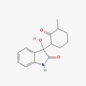 molecular formula C15H17NO3 B4226417 3-hydroxy-3-(3-methyl-2-oxocyclohexyl)-1,3-dihydro-2H-indol-2-one 