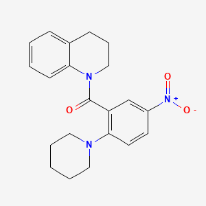 molecular formula C21H23N3O3 B4226420 1-[5-nitro-2-(1-piperidinyl)benzoyl]-1,2,3,4-tetrahydroquinoline CAS No. 864936-17-4