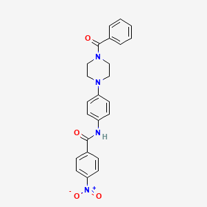molecular formula C24H22N4O4 B4226440 N-[4-(4-benzoyl-1-piperazinyl)phenyl]-4-nitrobenzamide 