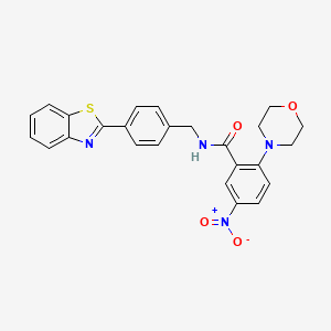 N-[4-(1,3-benzothiazol-2-yl)benzyl]-2-(4-morpholinyl)-5-nitrobenzamide