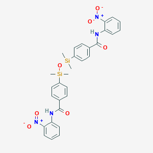 molecular formula C30H30N4O7Si2 B422646 4-{3-[4-({2-nitroanilino}carbonyl)phenyl]-1,1,3,3-tetramethyldisiloxanyl}-N-{2-nitrophenyl}benzamide 