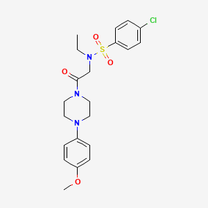 molecular formula C21H26ClN3O4S B4226469 4-chloro-N-ethyl-N-{2-[4-(4-methoxyphenyl)-1-piperazinyl]-2-oxoethyl}benzenesulfonamide 