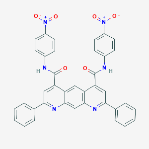 molecular formula C38H24N6O6 B422648 N~4~,N~6~-bis{4-nitrophenyl}-2,8-diphenylpyrido[3,2-g]quinoline-4,6-dicarboxamide 
