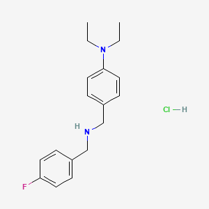 molecular formula C18H24ClFN2 B4226484 N,N-diethyl-4-{[(4-fluorobenzyl)amino]methyl}aniline hydrochloride 