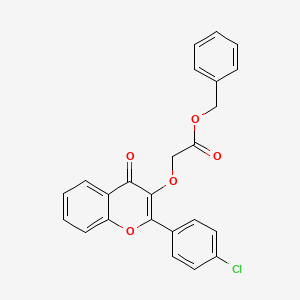 molecular formula C24H17ClO5 B4226503 benzyl {[2-(4-chlorophenyl)-4-oxo-4H-chromen-3-yl]oxy}acetate 