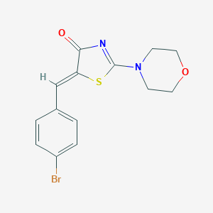 molecular formula C14H13BrN2O2S B422651 5-(4-Bromo-benzylidene)-2-morpholin-4-yl-thiazol-4-one CAS No. 16781-68-3