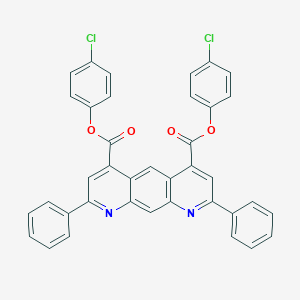 molecular formula C38H22Cl2N2O4 B422652 Bis(4-chlorophenyl) 2,8-diphenylpyrido[3,2-g]quinoline-4,6-dicarboxylate 