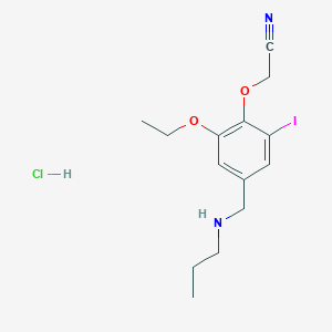 molecular formula C14H20ClIN2O2 B4226552 {2-ethoxy-6-iodo-4-[(propylamino)methyl]phenoxy}acetonitrile hydrochloride 