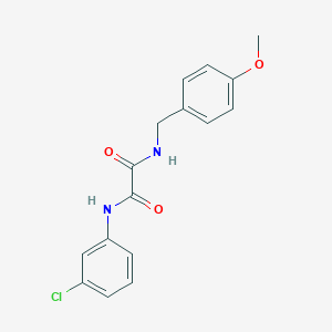 molecular formula C16H15ClN2O3 B422656 N~1~-(3-chlorophenyl)-N~2~-(4-methoxybenzyl)ethanediamide 